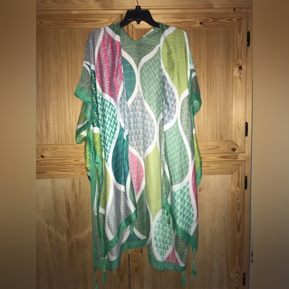 Do everything in love lightweight geometric tassel kimono size OS - Picture 1 of 5